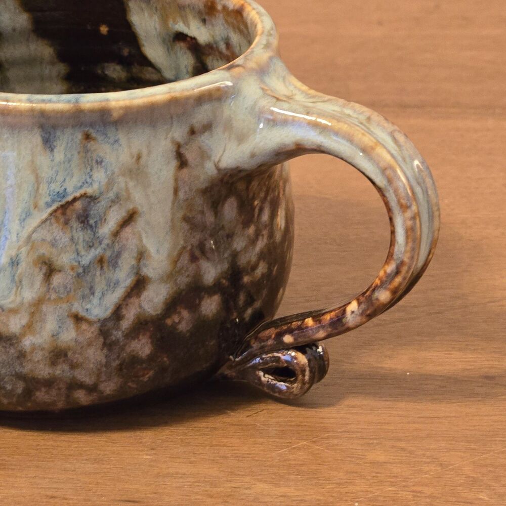Studio Art Pottery Creamer Pitcher Signed Glazed Stoneware - Picture 4 of 11